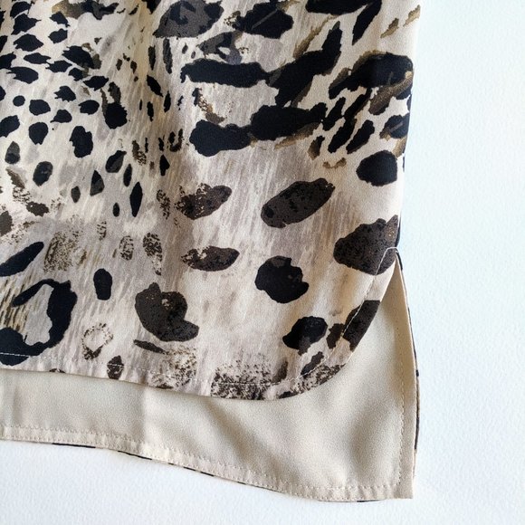 Vince Camuto Longsleeve Animal Fresco Shirt Dress - Picture 4 of 8